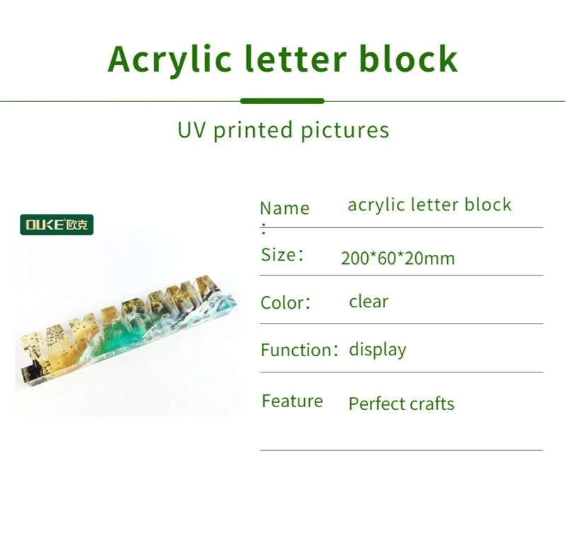 acrylic letter