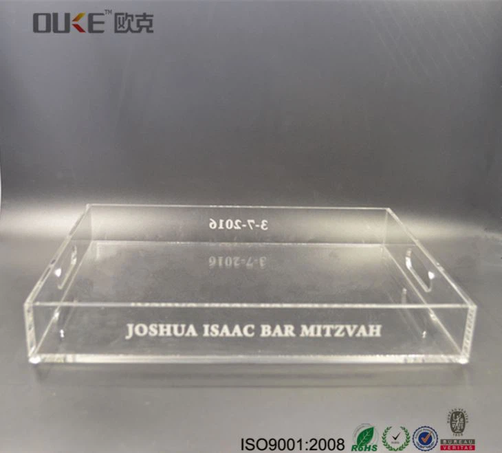 Wholesale Customized Personalized Clear Square Acrylic Tv Trays