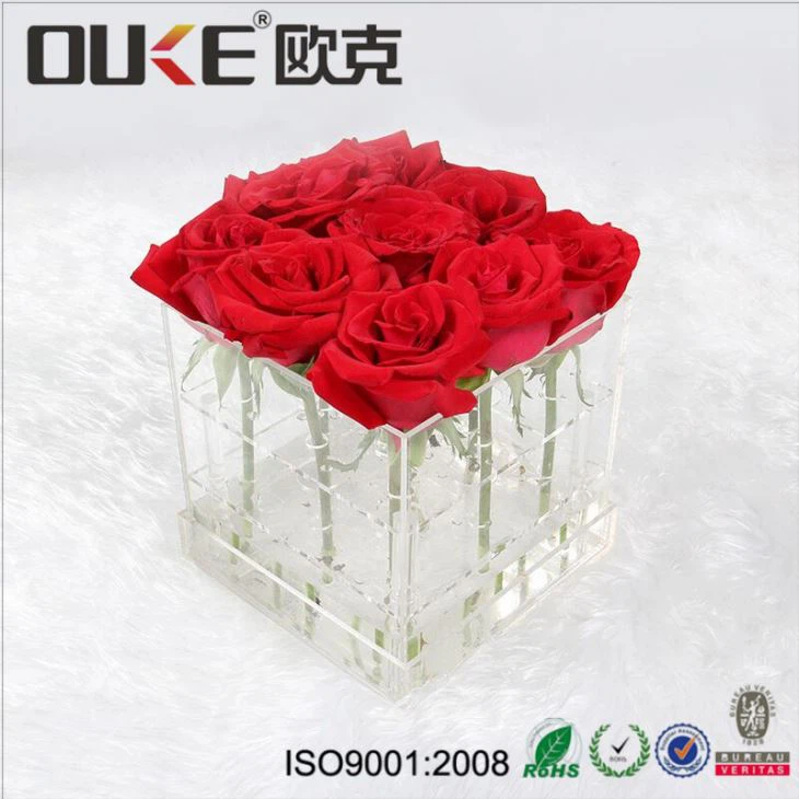 Clear Acrylic Display For Flowers