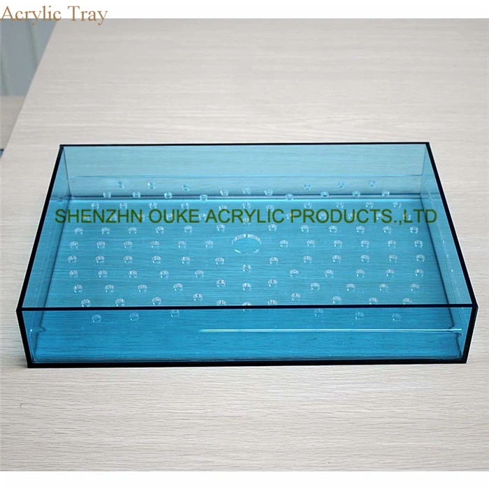 Square Acrylic Material Nice Bulk Serving Trays Ice Serving Tray