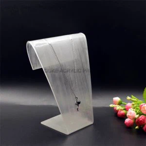 Hochwertige Mode Halskette Display Ständer Acryl Halskette Halter biegen heiß