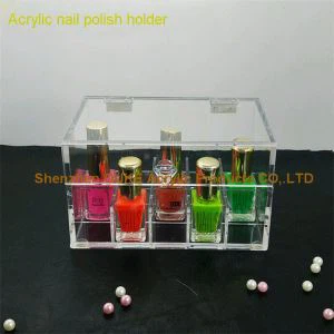 Transparente 15 Löcher Acryl Nagellack Halter mit Deckel