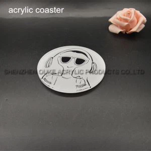 Factory Custom klar Runde Acryl Drink Coaster Set