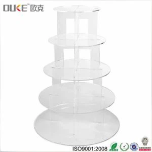 5 Tiers White Acryilc Cupcake Stand Hochzeitstorte Display Ständer