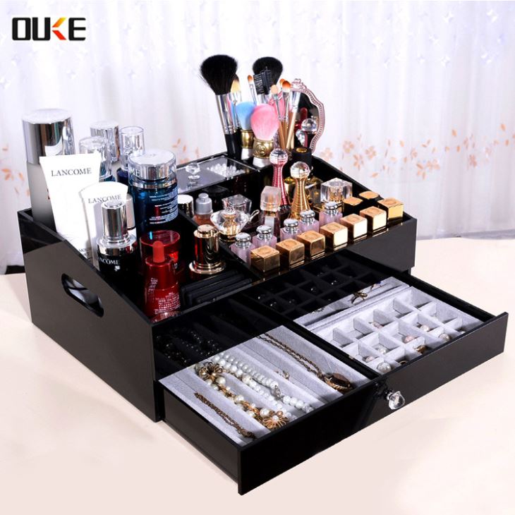 China Suppliers Black Acrylic Makeup Organizer