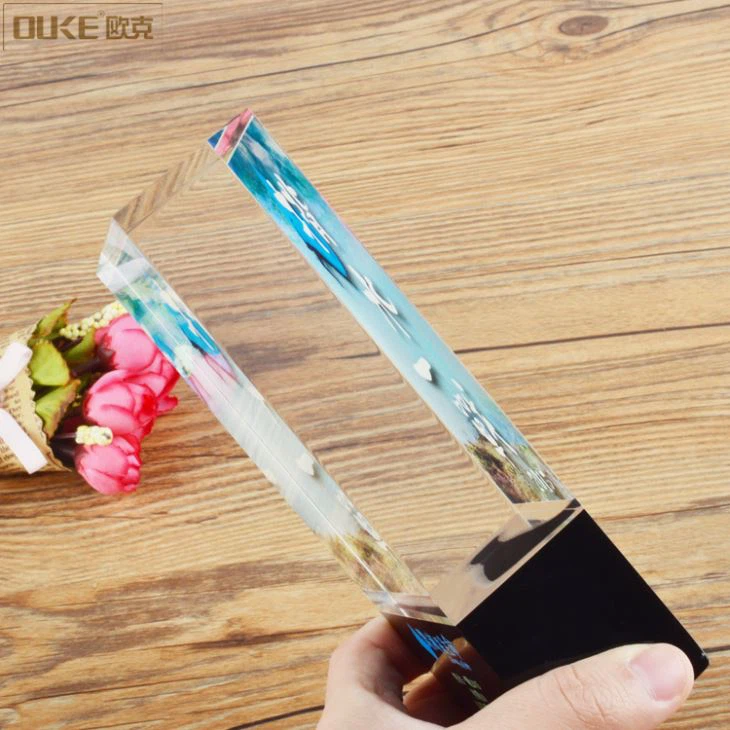 Custom Print Logo Acrylic Trophy Award