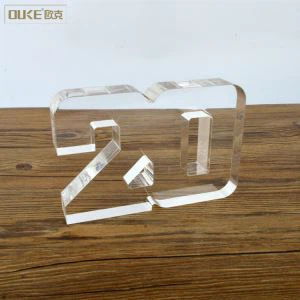 Graviert digitale klaren Acryl Cube Display Block