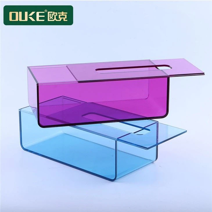 Custom Acrylic Tissue Box Clear Tissue Holder Napkin Dispenser