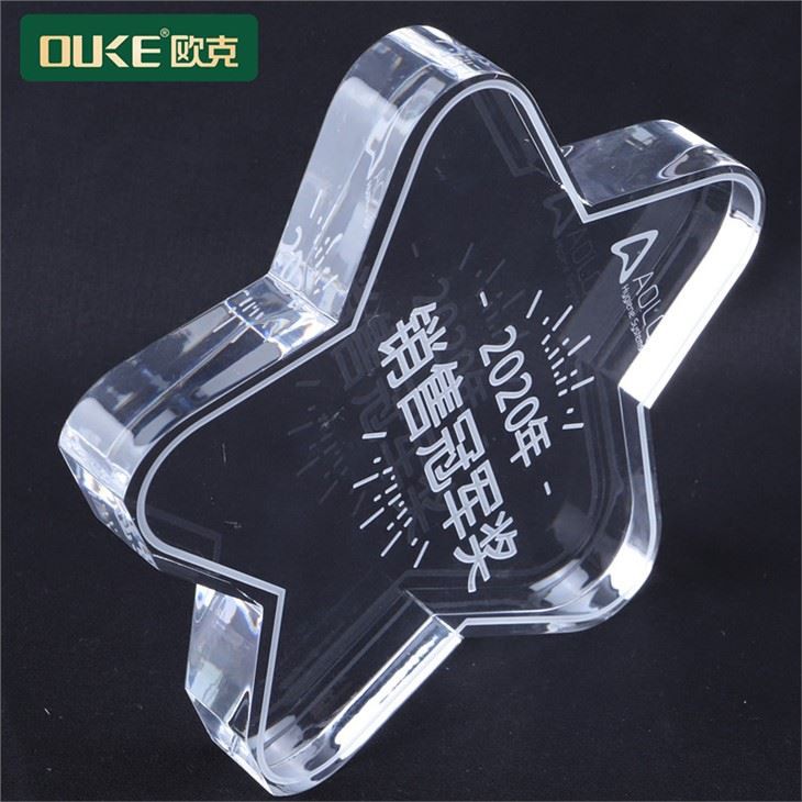 Benutzerdefinierte klare Acryl-Trophäe Laserschneiden Lucite Awards