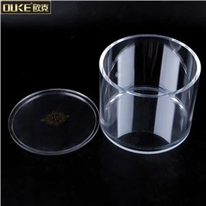 Runde Blumenbox aus Acryl mit Deckel